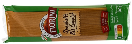FIORINI (INTERMARCHE) SPAGHETTI BLÉ COMPLET FIORINI (INTERMARCHE) SPAGHETTI BLÉ COMPLET