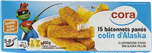 CORA GEPANEERDE STICKS VAN ALASKA POLLAK KIDO CORA GEPANEERDE STICKS VAN ALASKA POLLAK KIDO