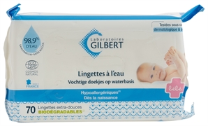 LABORATOIRES GILBERT VOCHTIGE DOEKJES OP WATERBASIS LABORATOIRES GILBERT VOCHTIGE DOEKJES OP WATERBASIS