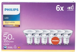 PHILIPS PHILIPS SPOT LED GU10 4,6W 6 STUKS