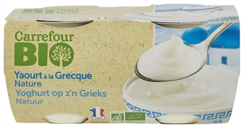 CARREFOUR BIO YOGHURT OP Z'N GRIEKS
