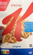 KELLOGG'S RIJST-, VOLKORENTARWE- EN GERSTVLOKKEN, VERRIJKT MET VITAMINEN EN IJZER.