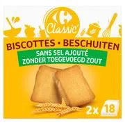 CARREFOUR CLASSIC' BESCHUITEN ZONDER TOEGEVOEGD ZOUT