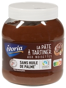 IVORIA (INTERMARCHÉ) LA PÂTE À TARTINER AUX NOISETTES SANS HUILE DE PALME