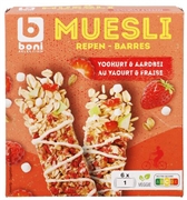 BONI SELECTION (COLRUYT) MUESLIREPEN AARDBEI & YOGHURT
