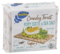 WASA CRUNCHY TWIST POPPY SEEDS & SEA SALT