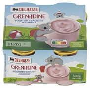 DELHAIZE GRENADINE YOGHURT