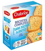 CHABRIOR (INTERMARCHÉ) BISCOTTES COMPLÈTES SANS SUCRES AJOUTÉS