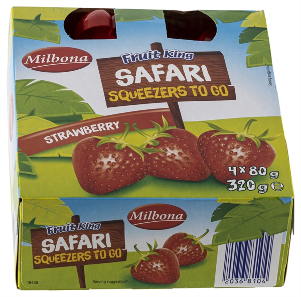 MILBONA (LIDL) FRUIT KING SAFARI SQUEEZERS TO GO STRAWBERRY test en