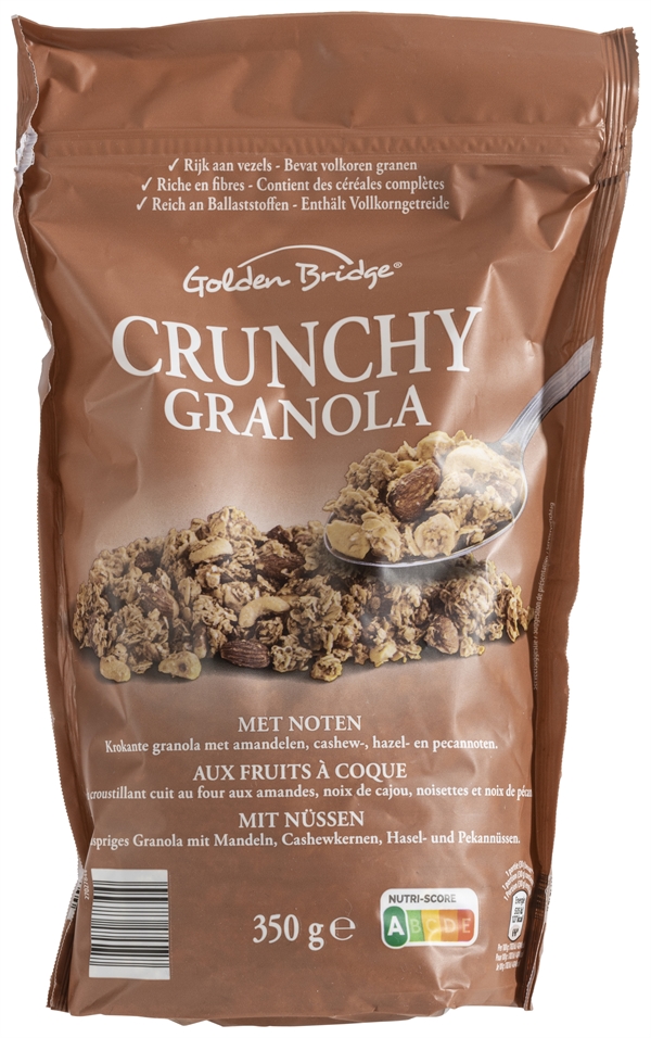 GOLDEN BRIDGE (ALDI) CRUNCHY GRANOLA MET NOTEN test en review