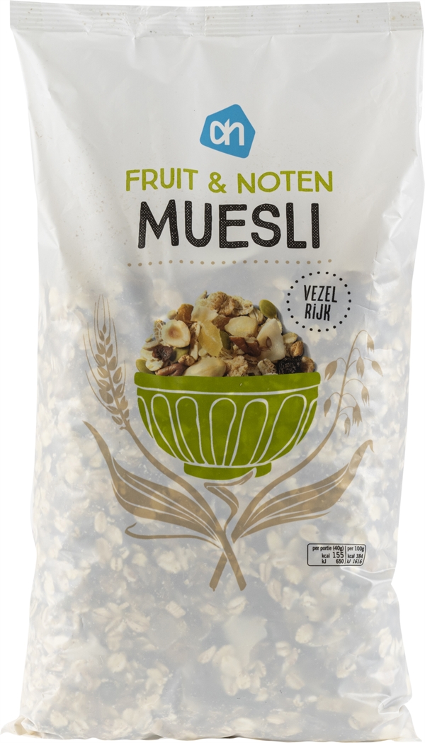 AH (ALBERT HEIJN) FRUIT & NOTEN MUESLI test en review Testaankoop gezond